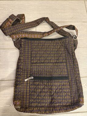 Rapha House Women's Quilted Patterned Crossbody Bag - Purple and Gold